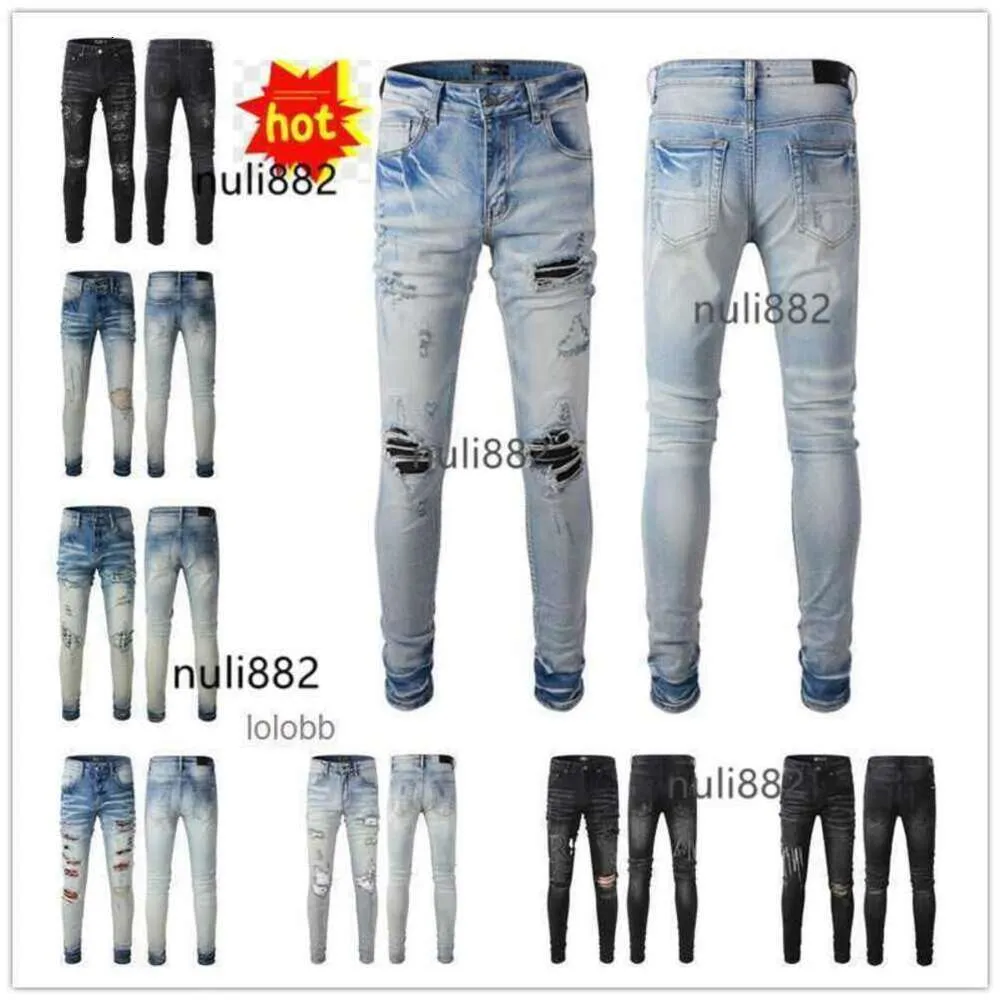 Homem Jean 2024 Buracos New Biker Chegadas amari amirl amirlies am amis imiri amiiri Calças Mens COOLGUY Calças de Luxo Designer Roupas Denim Jeans JUBO