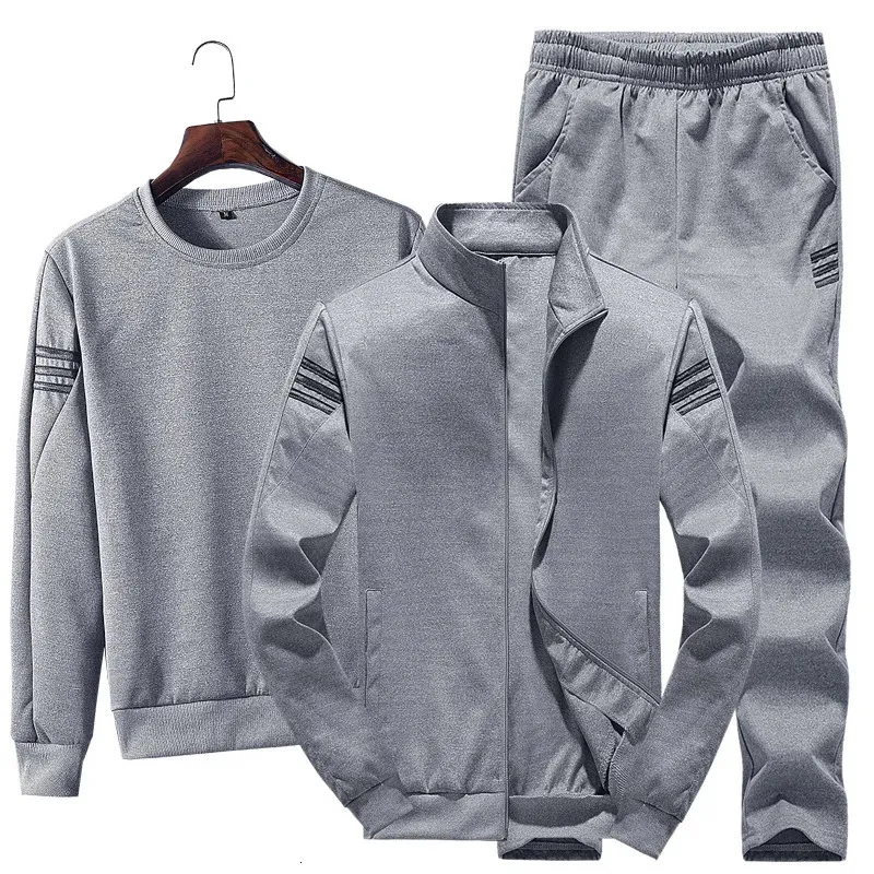 Automn Spring Men Suit Suisse Set 3 pièces Sets Sweatshirt Sweatpants 2023 Casual Homme Streetwear Clothing 231220