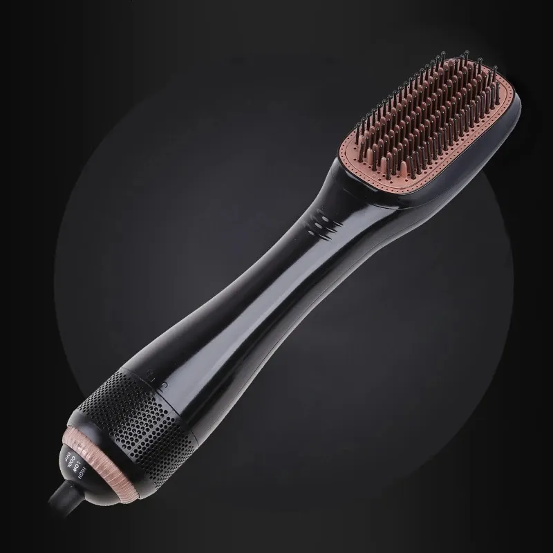 Gota portátil secador de cabelo escova styler salão de ar íon negativo pente de sopro elétrico para mulheres molhado e seco 231220