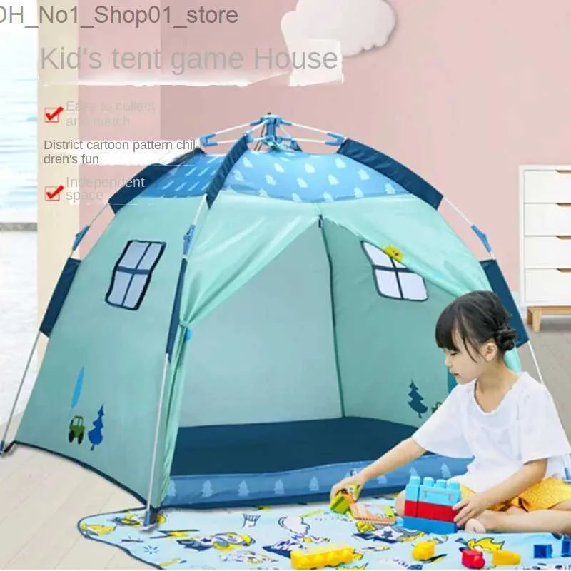 Zabawne namioty dla dzieci rozrywka rozrywkowa domek na zewnątrz Automatyczne kemping Baby Indoor Boy House Super Duży Space Picnic Tent