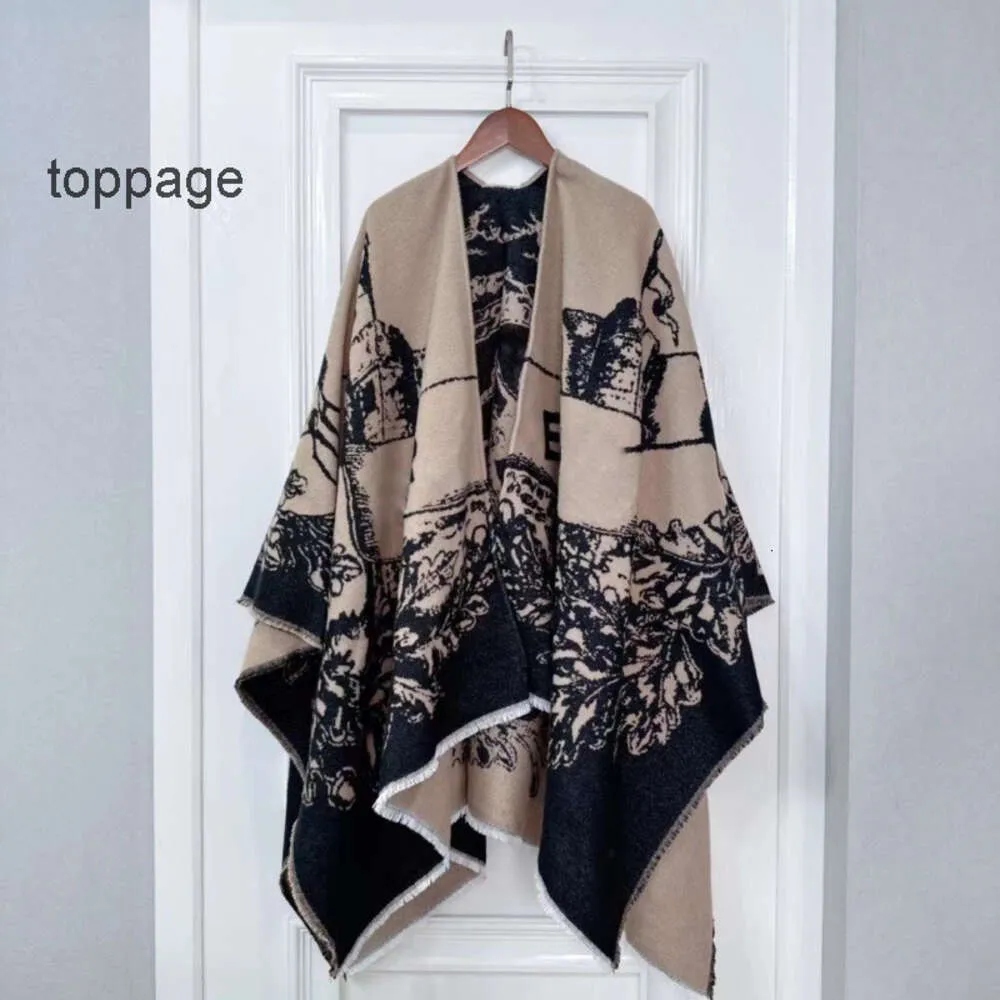 Designer Caps Hats New Imitation Pashmina Scarves Cape and Shawl Women Warm Poncho Thickening Stole Wrap Edge 2 Colors with Tag