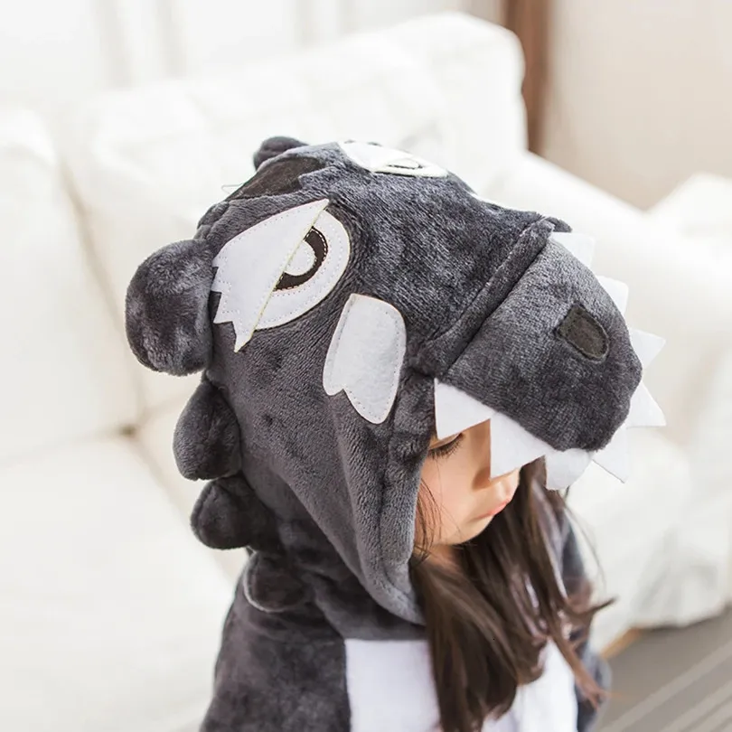 Kigurumi Pajamas Wolf For Children Baby Girls Pyjamas Boy Sleepwear Animal Anime Onesie Kids Costume Jumpsuit 231219