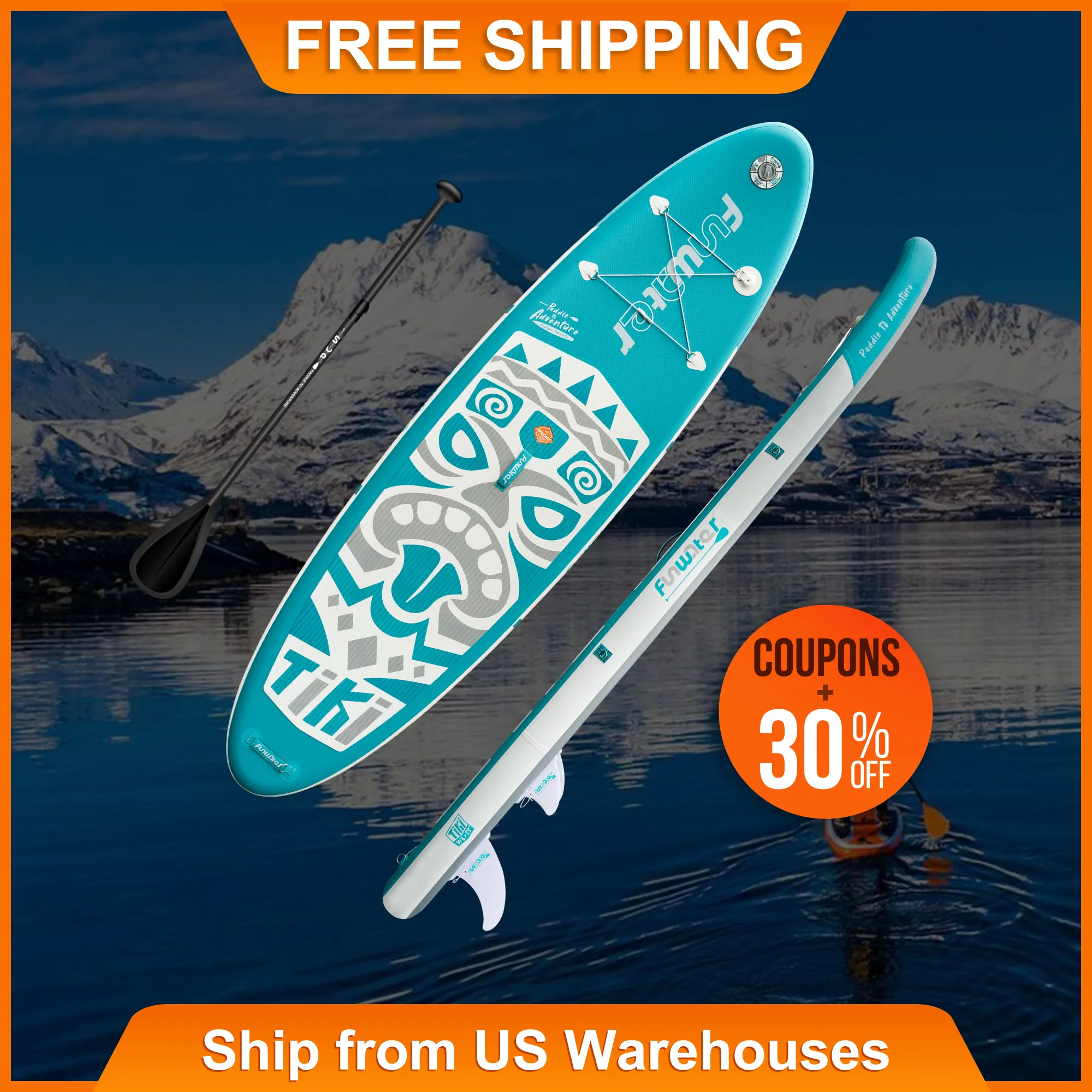 Funwater Surfboards Paddle Board Surfboard padel قابلة للوقوف على لوح التجديف بالجملة CA EU US Warehouse SUP Studentup Surfboard Sports