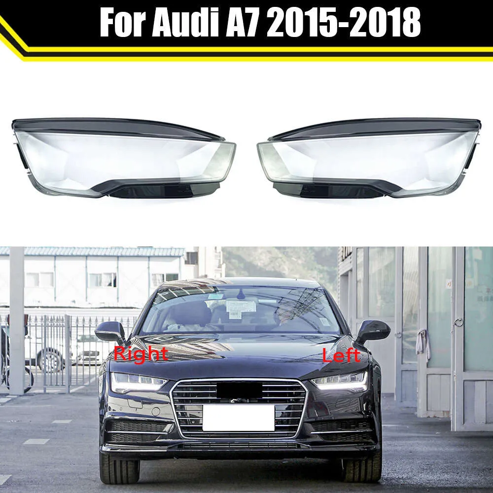 Araba Ön Cam Lamba Far Lamba Lambover Kabuğu Otomatik abajur Kapakları Audi A7 2015 2016 2017 2018 için far lens kapağı
