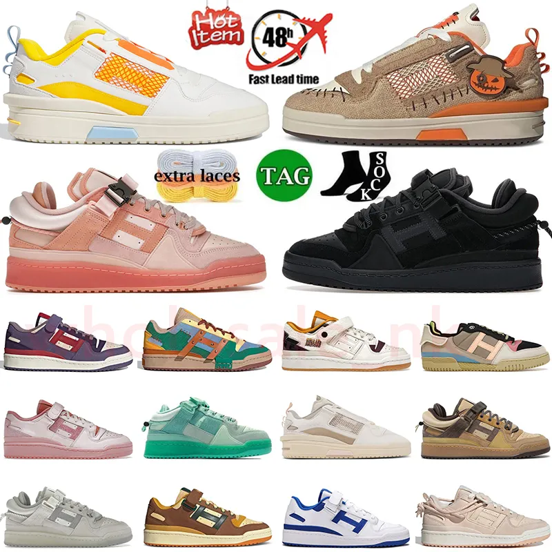 Designer Pink Easter Egg Forum 84 Lage Gesp Bad Bunny Hardloopschoenen Patchwork Terug naar School Heren Dames Designer Lows Platte Witte Koningsblauwe Sneakers Trainers Maat 45