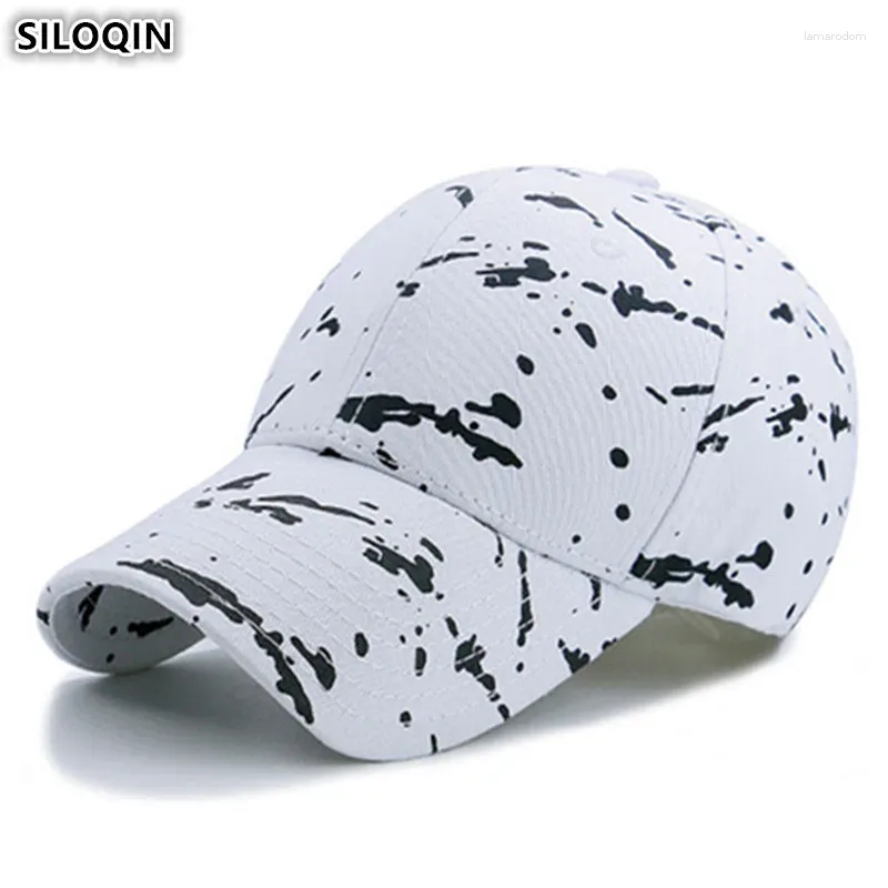 Бейсбольные кепки SILOQIN, регулируемые размеры, мужские шляпы в стиле хип-хоп, модные бейсбольные кепки с принтом граффити для взрослых и женщин, спортивная хлопковая шляпа для пар, унисекс