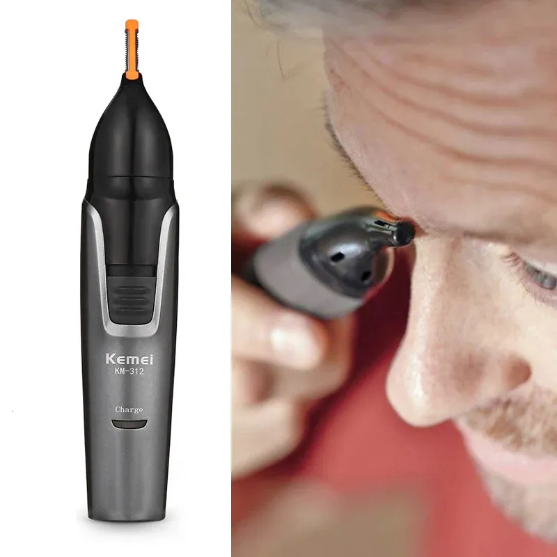 Kemei ProtecTube neushaartrimmer met maximaal comfort Heren precisietrimmer voor oren, wenkbrauwen, nek en bakkebaarden 231220