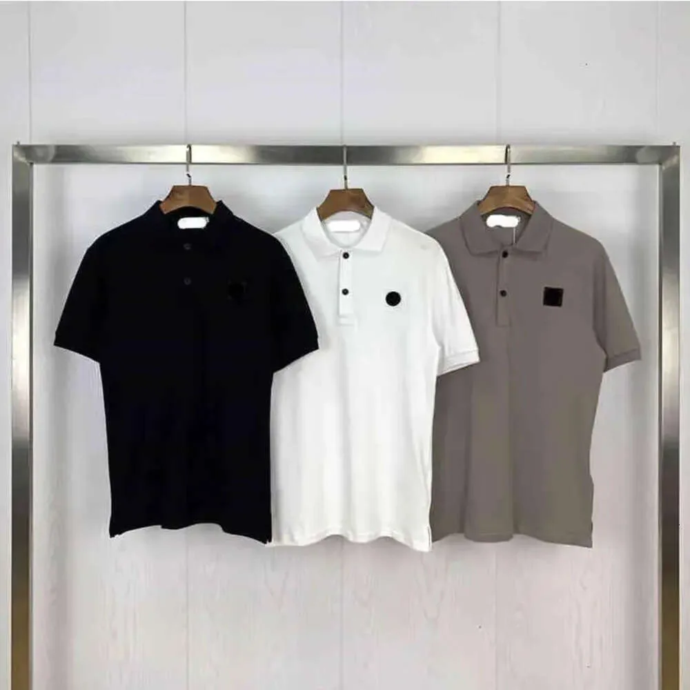 Skjortor för mäns T-shirts Summer Fashion Designer Letter Brodery Shirt Mens Clothing Short Stones Island 888SS 2023
