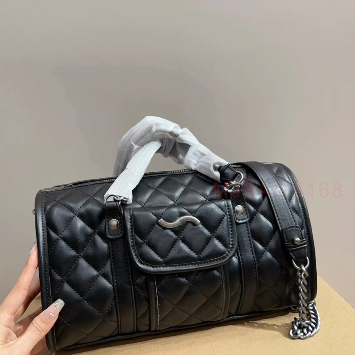 Marka Boston Yastık Çanta Kadınların El Taşımı Yuvarlak Kova Gerçek Deri Çanta Tasarımcısı Tote Çanta Gümüş Zincir Crossbody Boston Çanta Çantalar Tasarımcı Kadın Çanta