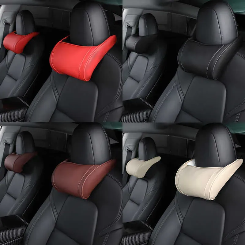 New Car Neck Pillow Headrest Pillow Auto Seat Neck Rest Car Seat Head Support Pillow For Tesla Model 3 /Y /S /X Model Y Accessories