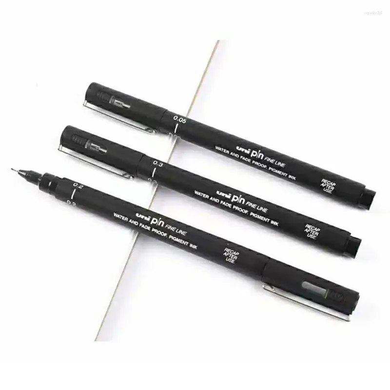 1pc Inchiostro Nero Spille Penna Da Disegno 005 01 02 03 05 08 Micron Pigmento Art Marker Ufficio Scuola Set Ultra Fine linea Fineliner