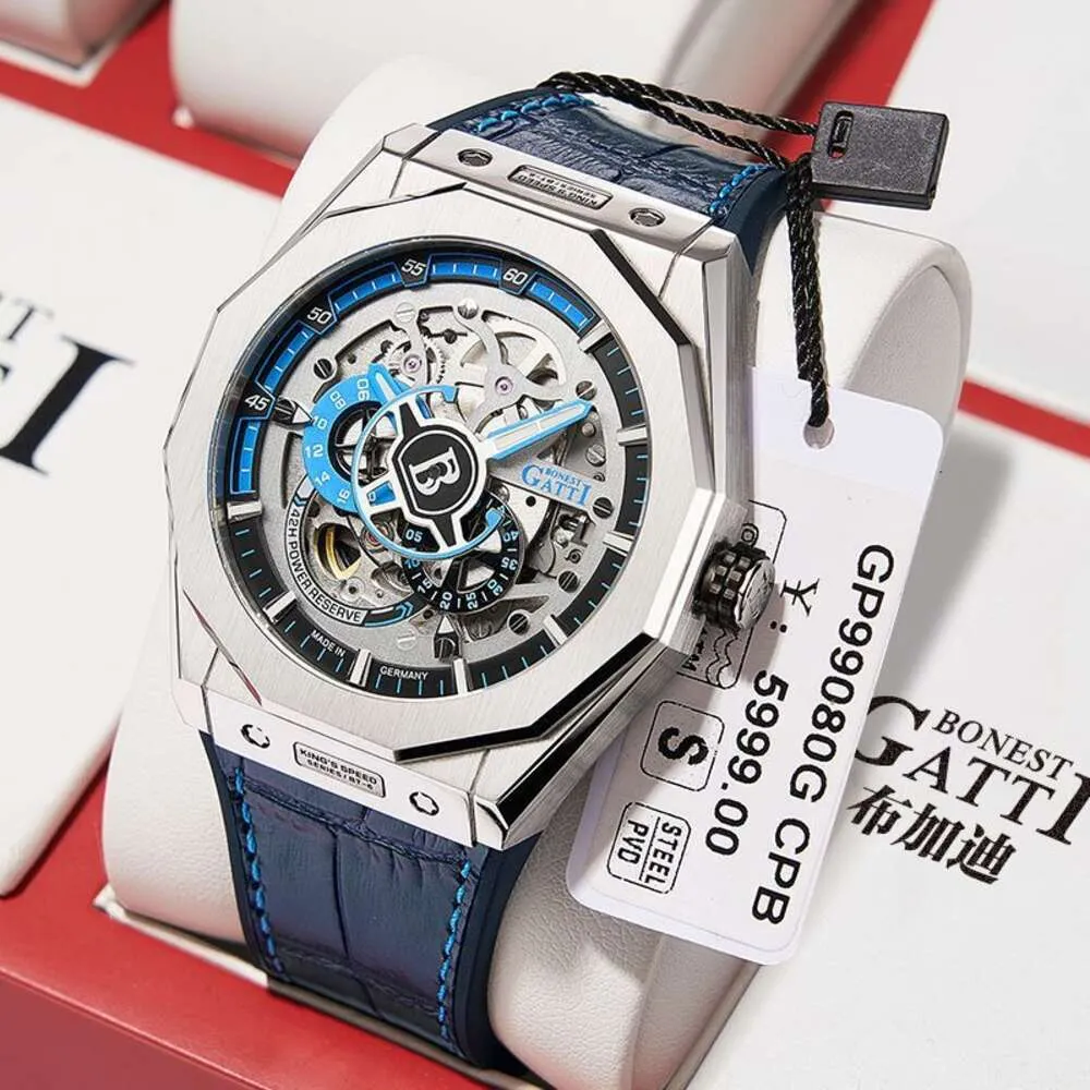 Германия Bugatti Limited Edition, новые полностью автоматические механические часы, десятка лучших мужских турбийонов