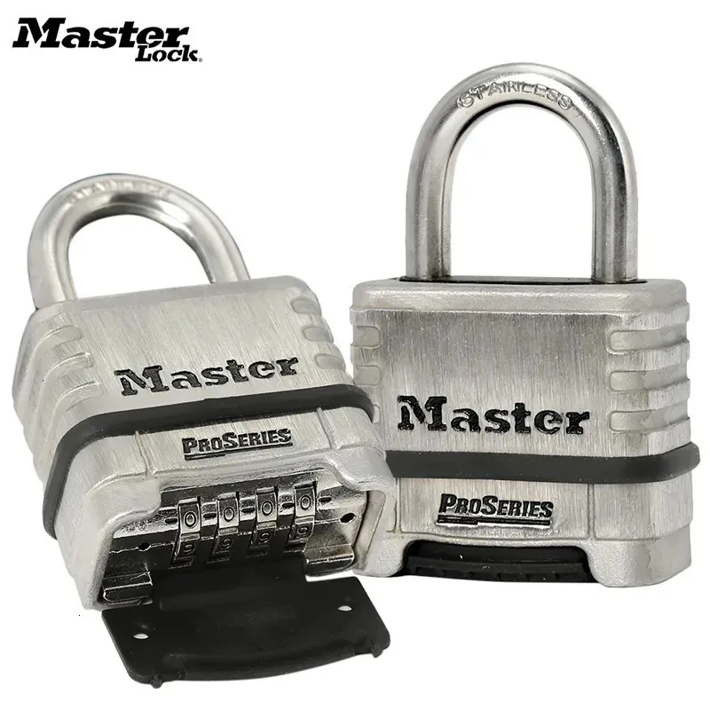 Cerraduras de puertas Master Lock 1174 Contraseña ProSeries Acero inoxidable Antirrobo Candado impermeable Dormitorio en casa Combinación al aire libre 231219