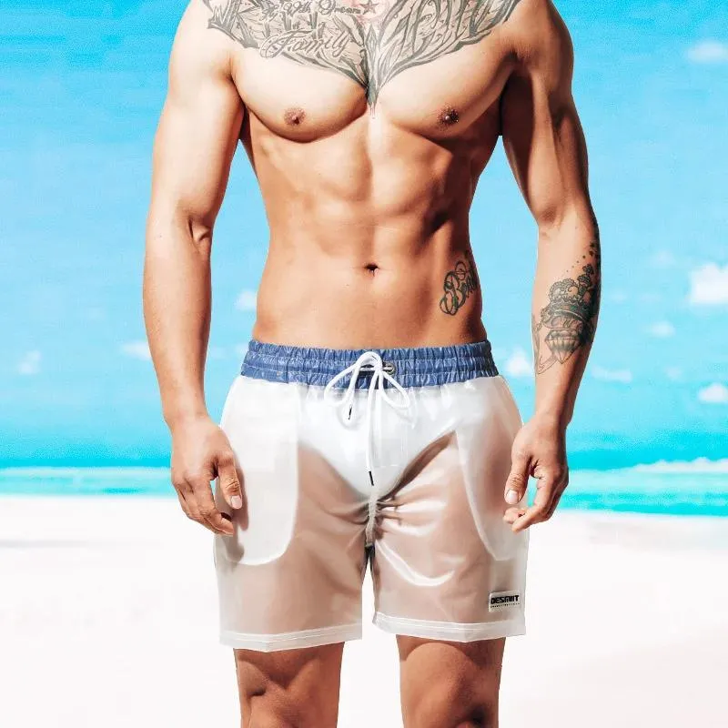 Swimwear 2021 Transparent Bathing Suit Color New Men Swimwear Sexy