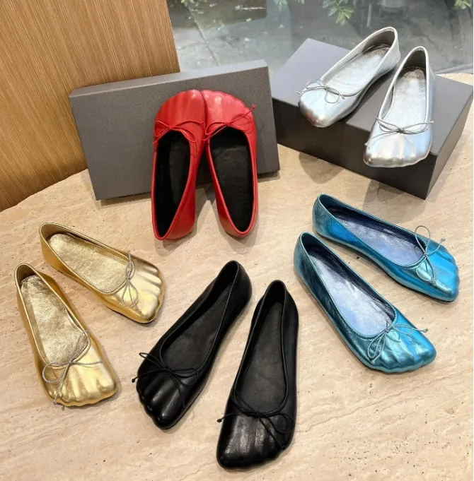 Anatomische Ballerina Sandaal Designer Dames Leer Topkwaliteit Platte Bodem Mocassins Puntige Split Teen Dansschoenen Mode Luxe Jurk Schoenmaat 35-40