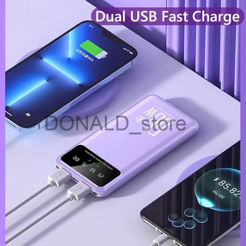 Mobiele telefoon Power Banks 30000mAh Power Bank 66W Supersnel opladen voor Huawei P50 Samsung Draagbare externe batterijlader voor iPhone Xiaomi Powerbank J1220