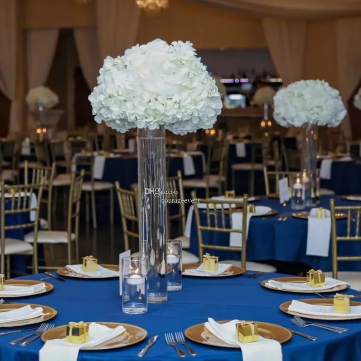 30 CM Crystal Glass Vase With Gift Box - Tall Clear Vases For Flowers, Large Tulip Vase Centrepiece For Wedding & Valentine,Living Room Home Décor