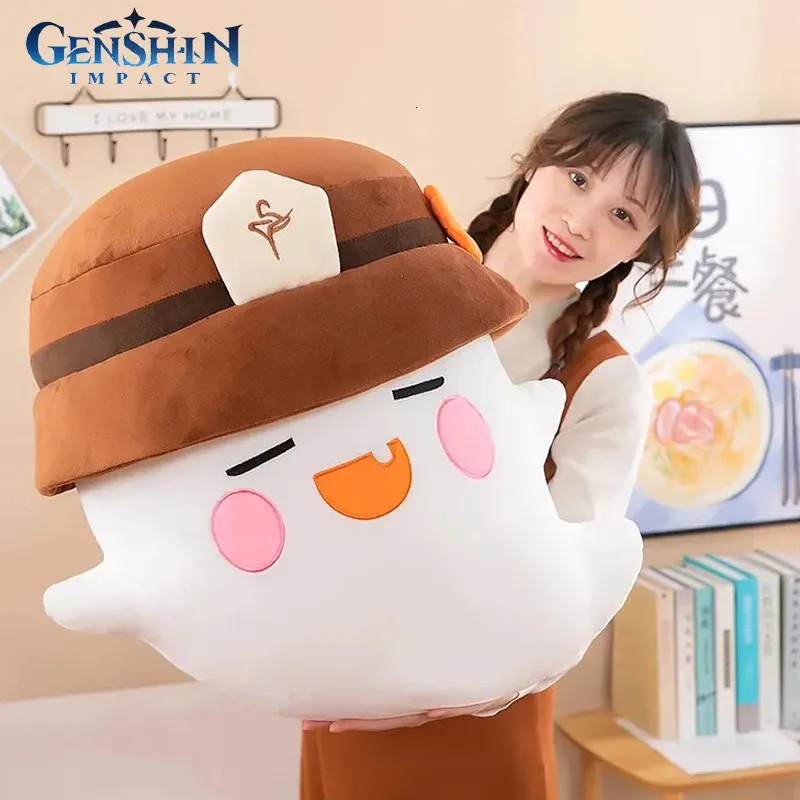 Genshin Impact Hutao Ghost Plush Toys Game Anime Kawaii Slime Throw Pillow Stuffed Plushie Doll Toy Birthday Xmas Gift Kids 231220