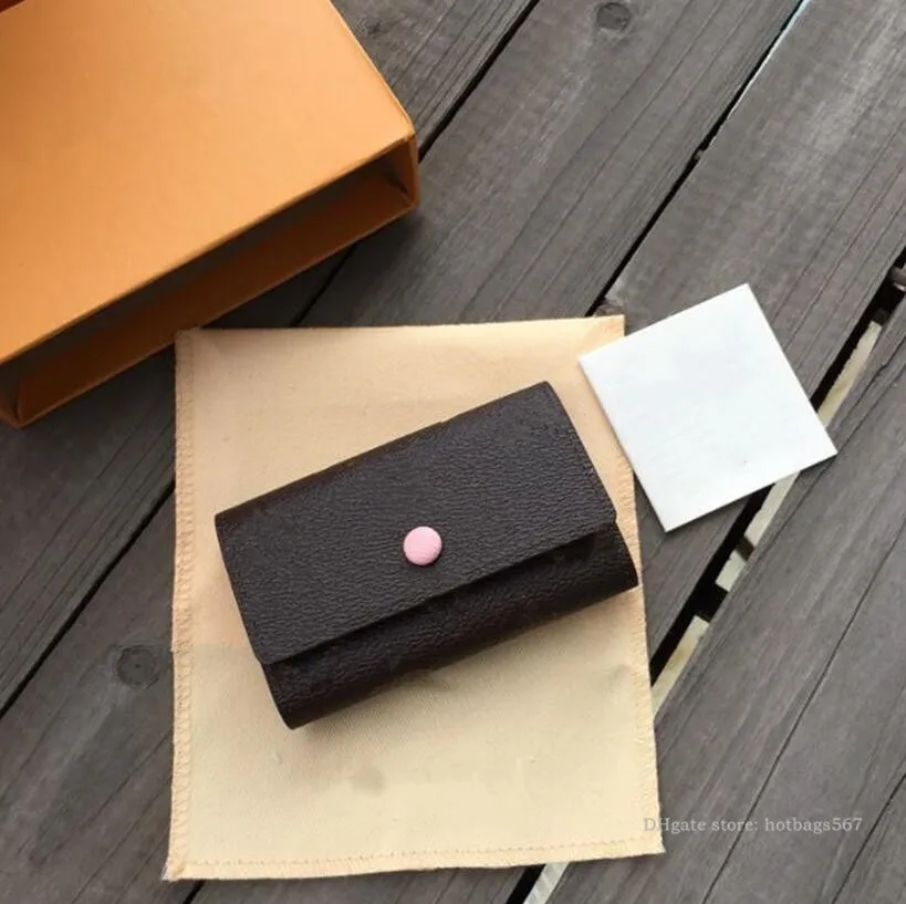 Högkvalitativ modedesigner nycklar plånböcker Kvinnor Män nycklar Hållare med låda blommor bokstäver rutnät lyx grossist
