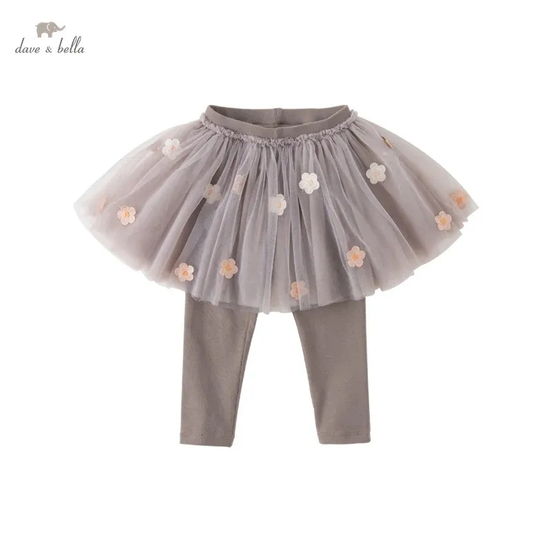 Legginsy Rajstopy Dave Bella Spring Girls Spódnice Pants dla dzieci dla dzieci Baby Girls Princess Leggins Ubrania DB1233909 231219