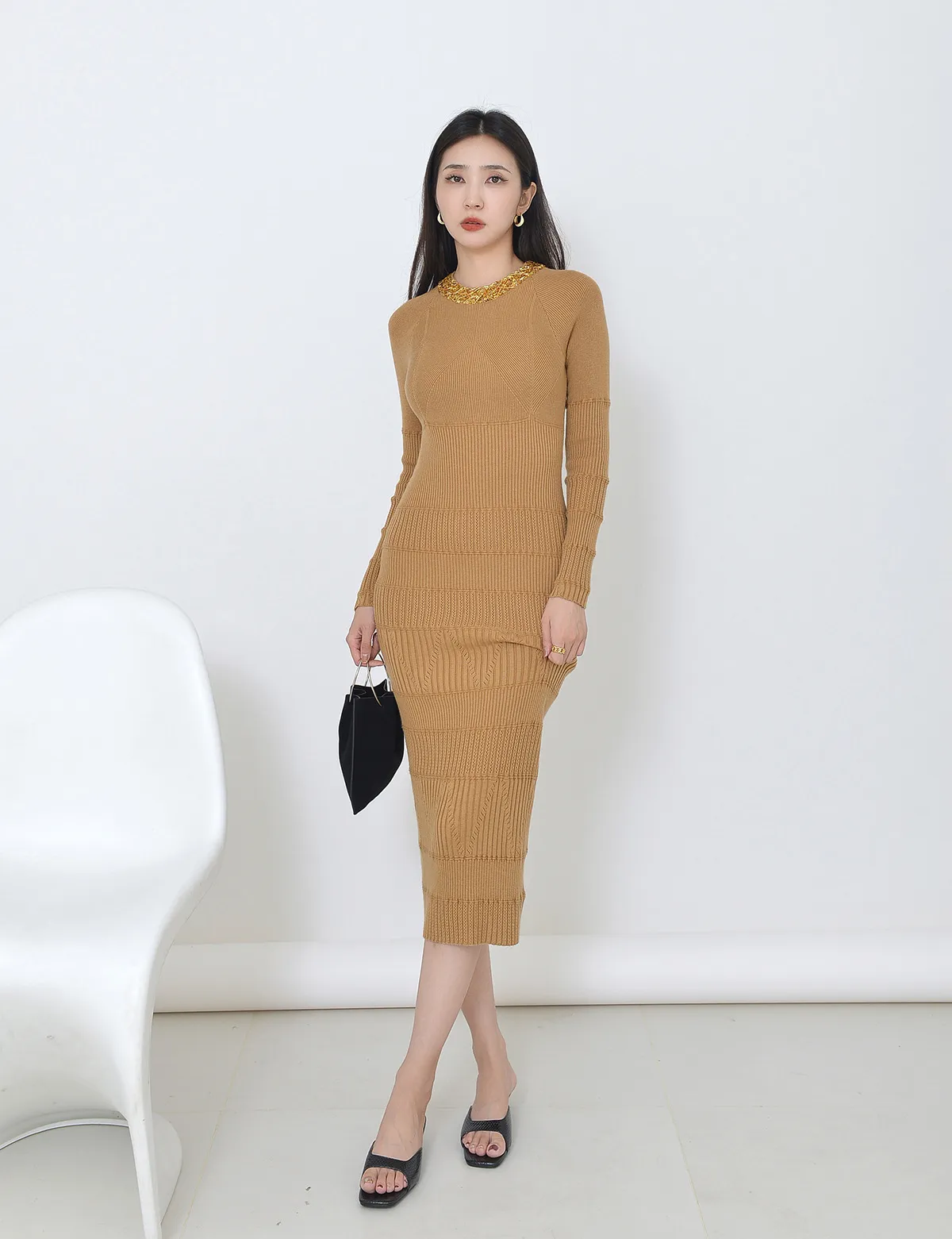 Self Portrait Beaded Slim Fit Elastic Wrap Acetate Knit Dress with Polka  Dot Pattern from Dhgate Basic & Casual Dresses - price 78.6