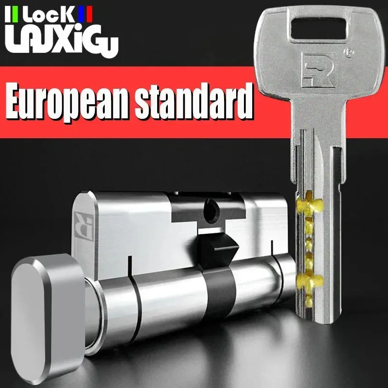 Dörrlås europeisk standard högkvalitativ låslåscylinder Antitheft Dörrinträde utomhuscylinder 231219