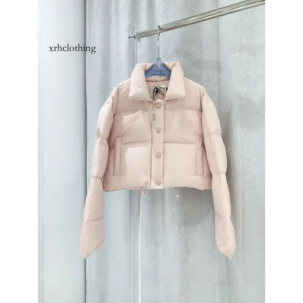 miui miui puffer jacket MM23 Autumn/winter New Fashion Embroidery Letter Filling Full National Standard 90 White Duck Pure Down Coat