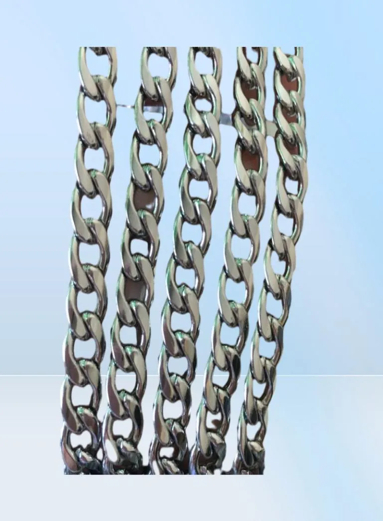 Lot 5meter i bulk mode silver rostfritt stål tungt enormt 85 mm NK Curb Chain smycken fynd kedja markering DIY6130902