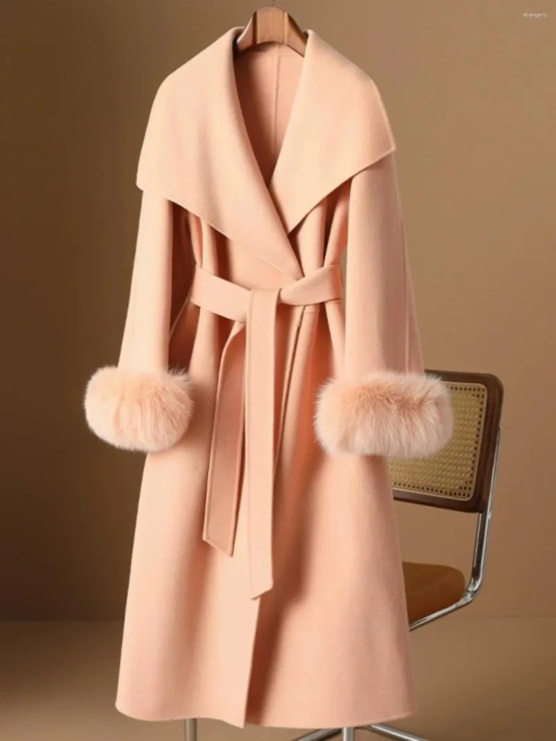 Casual Dresses Foreigner Style Age Reducing Double-sided Cashmere Coat For Women's Autumn And Winter Long Super Beautiful High-end Woolen