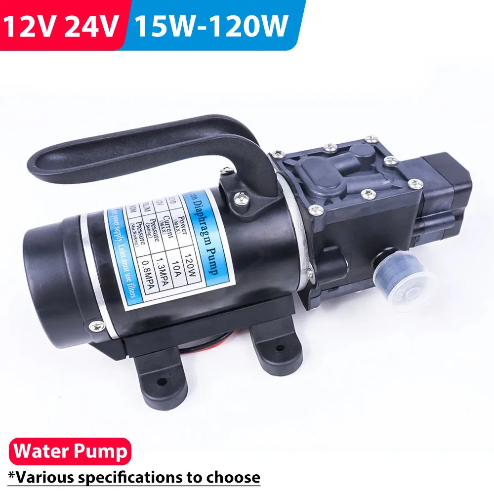 Andra kranar duschar ACCS Högtryck Electric Water Pump 12V 24V 15120W Agricultural Membran Self Priming Garden Irrigation Sprayer Car Wash 231219