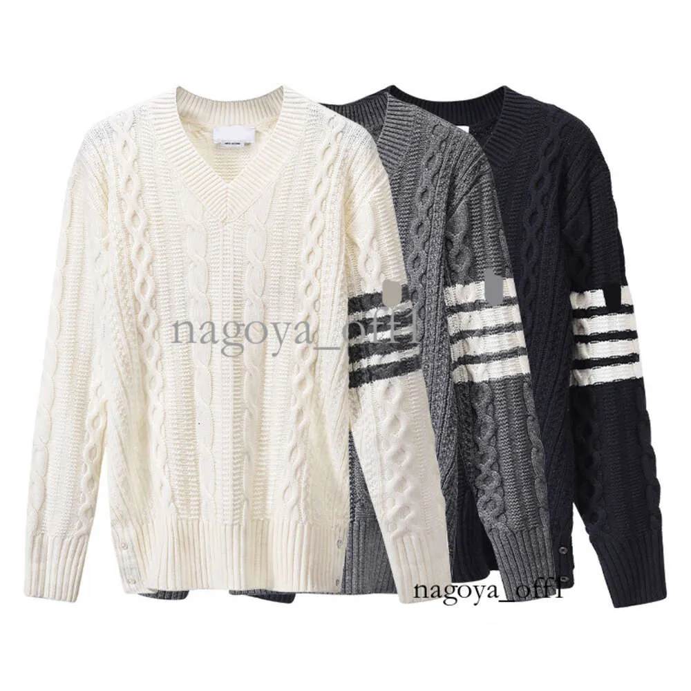 Women's Hoodies Women's Clothing Mens Hoodie TB Wool Sweater Unisex V-neck Korean Casual Knitted Shirt 427