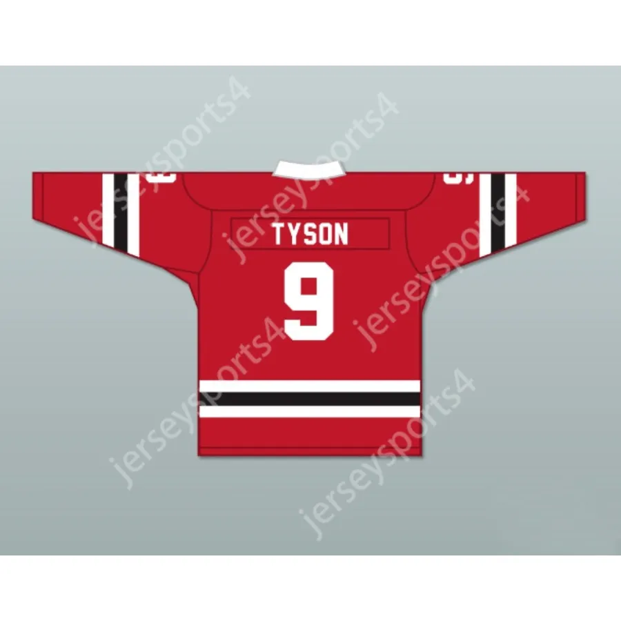 Custom TYSON 9 LETTERKENNY IRISH RED ALTERNATE HOCKEY JERSEY NEW Top Ed S-M-L-XL-XXL-3XL-4XL-5XL-6XL