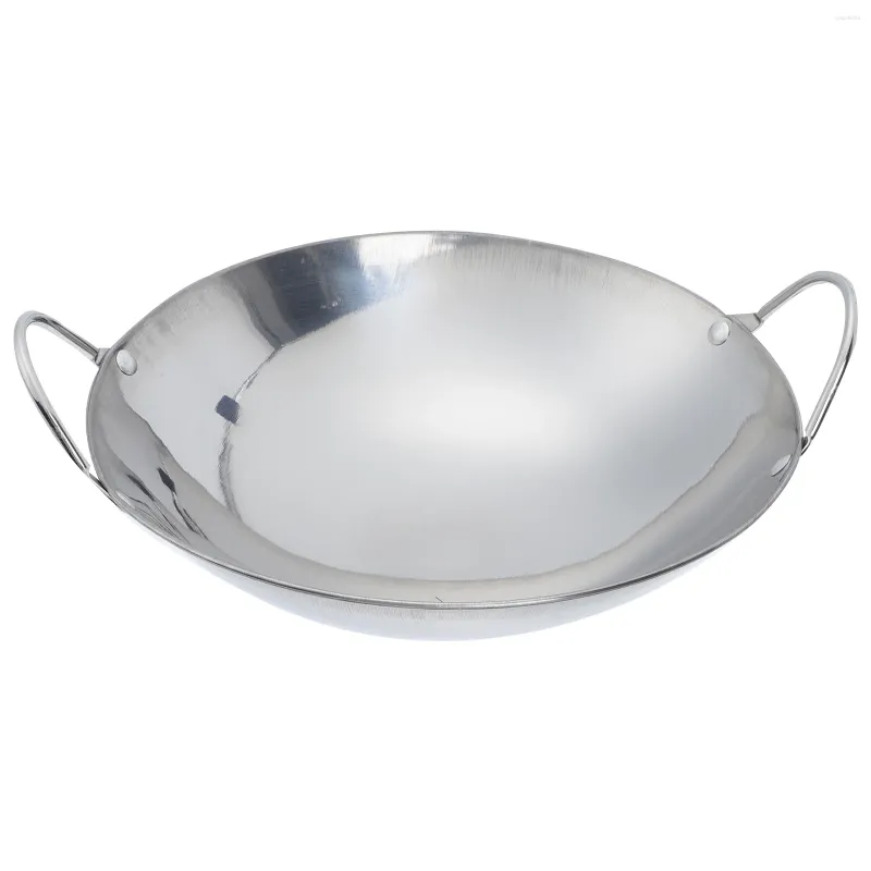 Pans Stainless Steel Griddle Pan Reheating Pot Cooking Utensils Household Cookware Grill Kitchen Frying