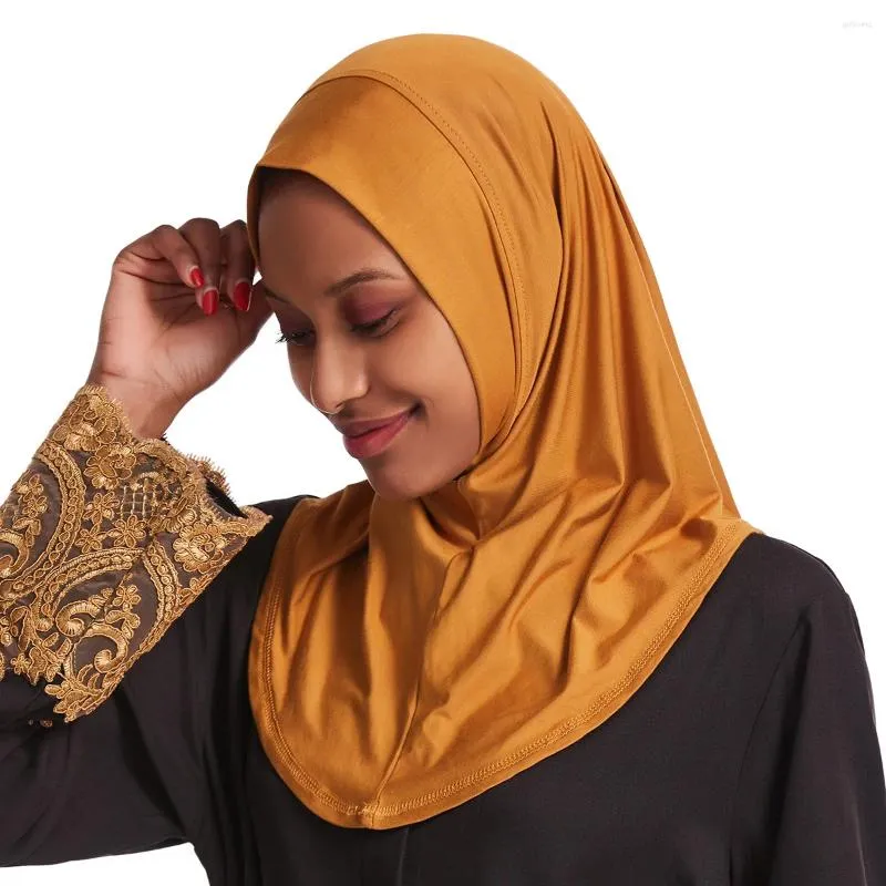 Roupas étnicas Ramadan One Piece Amira Hijab Muçulmano Mulheres Pronto Cachecol Pull On Instant Headscarf Turban Niqab Full Cover Chapéu Islâmico