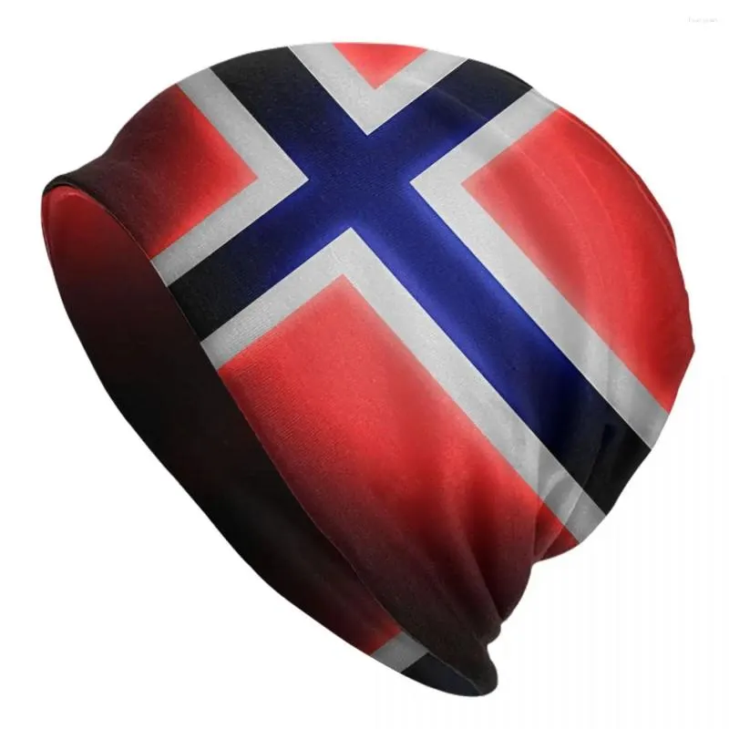 Berets Norwegische Flagge Motorhaube Homme Mode Dünne Hut Skullies Beanies Caps Für Männer Frauen Kreative Baumwolle Hüte