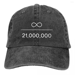 Ball Caps Washed Men's Baseball Cap Infinity Divided By 21 Million Trucker Snapback Dad Hat Cryptocurrency Miners Golf Hats