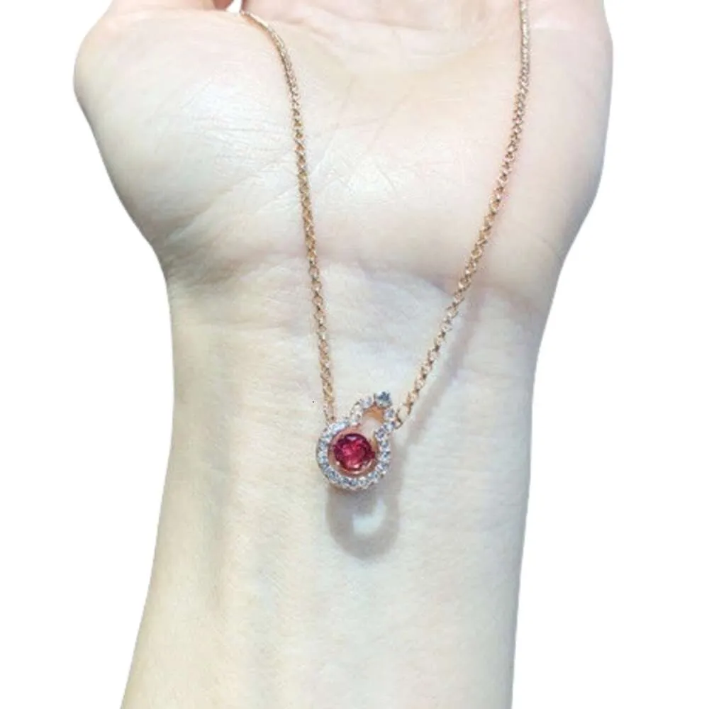 Swarovski Necklace Designer Jewelry Women Original Quality Pendant Necklaces Gourd Pendant Necklace Clavicle Chain Gift