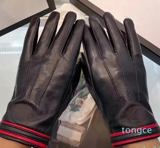 Designers pour hommes femmes écran tactile gants chauds en cuir hiver mode smartphone mobile gants à cinq doigts