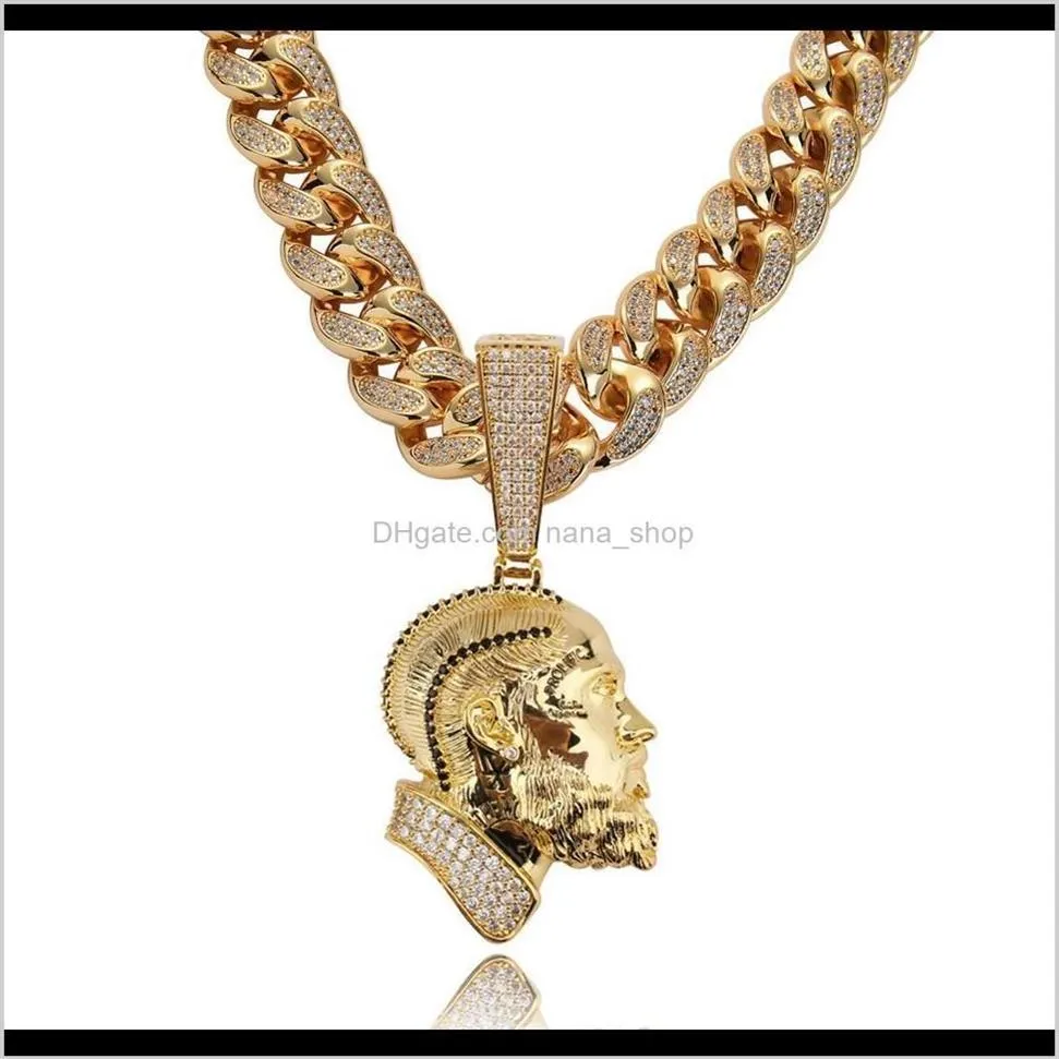 Ожерелья Rdotidotp Nipsey Hussle, кубинское ожерелье, кулон с теннисной цепочкой, Iced Out Bling, блестящий кубический цирконий, мужские хип-хоп Je303O