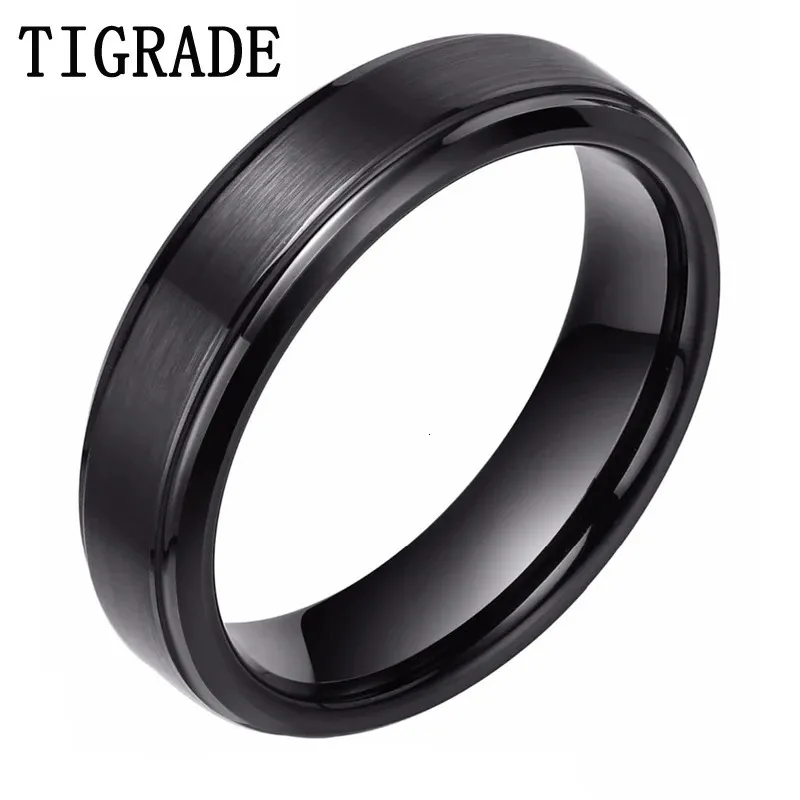 Fashion Month 6mm Silver Tungsten Carbide Ring – Simple Flat Top Wedding Band, Size 13 - View #7