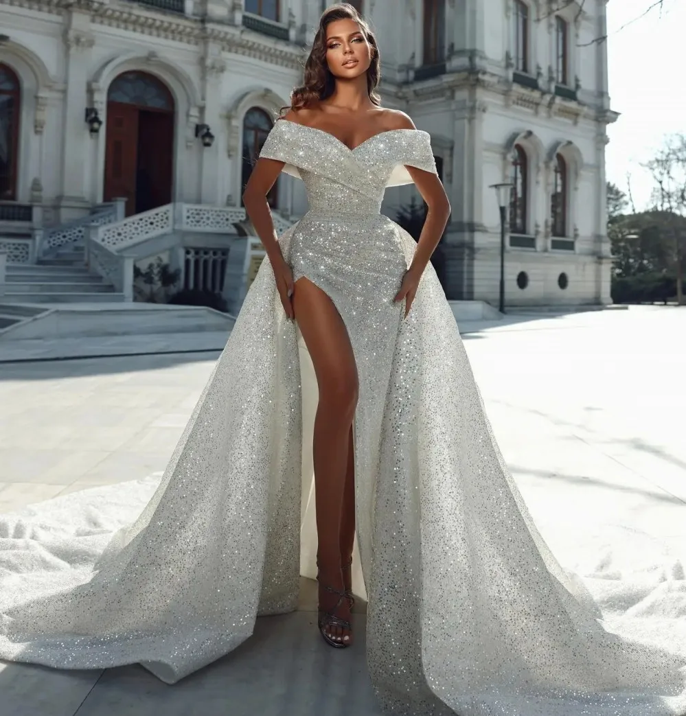 Sparkly Sequined Mermaid Wedding Dress Off The... From Donnaweddingdress17,  $263.4 | DHgate.Com