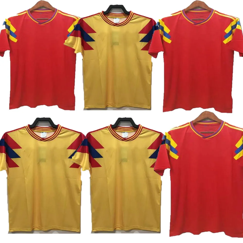 2023 2024 KOLIBIA SOCCER JERSEYS 1990 10 Valderrama Classic Curcior Antique Collection Vintage Football Shirts Escobar Guerrero Falcao James Cuadrado