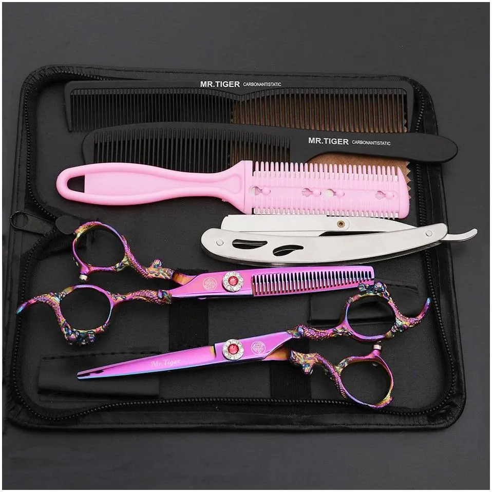 Hair Scissors Hair Scissors Sharp Blade Professional 55 60 Salon Cutting Shears Barber Hairdressing 230706 Drop Delivery Hair Products Dhnzm