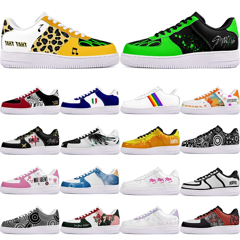 DIY exquisite shoes beautiful autumn mens Leisure shoes for men women sneakers Classic cartoon graffiti trainers comfortable medium seagreen sports