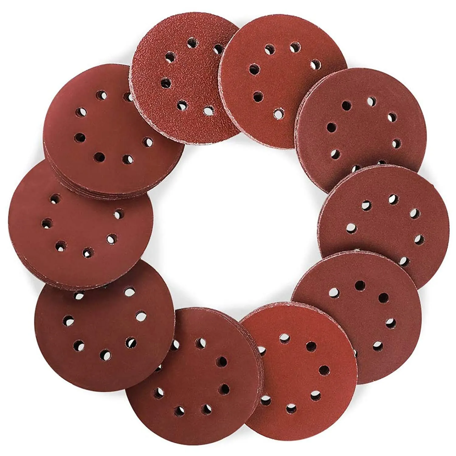 Oscillating Tool Sanding Pad & 125 Pcs Triangle Sandpaper - 90mm Assorted Grits (60-240) For Wood, Metal, Plaster