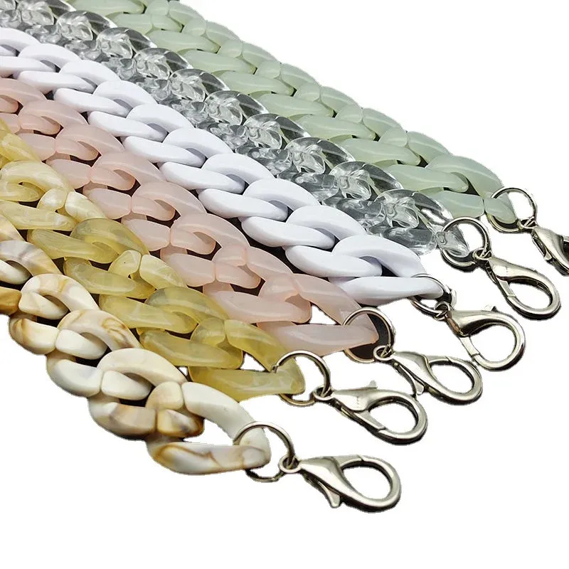 Bag Parts Accessories 60110cm Acrylic Chain Strap handle crossbody Removable Colorful Replacement of bags Purse 231219