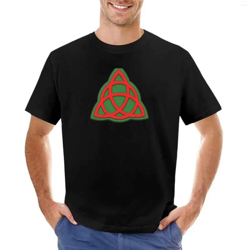 Men's Polos Charmed Book Of Shadows Triquetra T-Shirt Funny T Shirts For Men