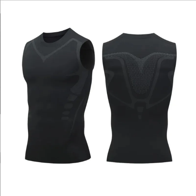 Gilets pour hommes Jeansian Sport débardeurs débardeurs sans manches chemises en cours d'exécution vêtements de Sport hommes entraînement Fitness mince Compression Ropa Hombre 231219