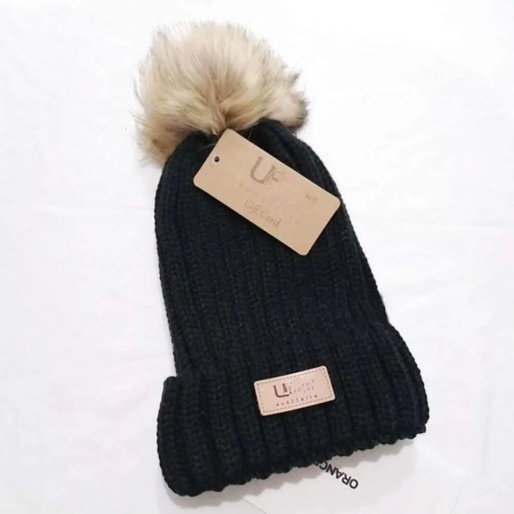 Beanie/Skull Caps beanie Cap cappelli da uomo firmati a secchiello Nuove donne di moda Ladies Warm Winter Beanie Grande pelliccia sintetica Pom Poms Bobble Hat Outdoor Bel regalo