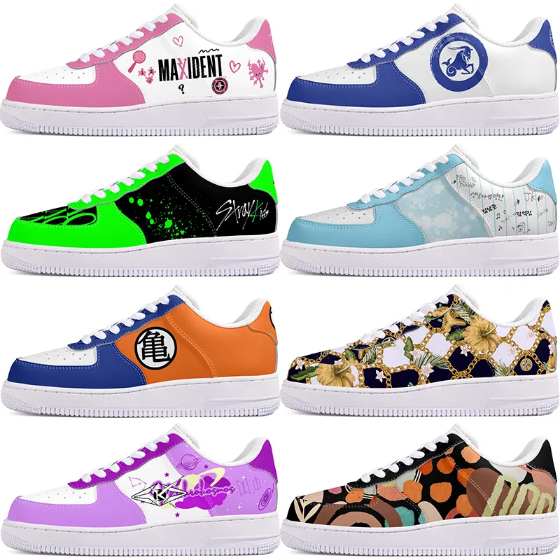 DIY exquisite shoes beautiful autumn mens Leisure shoes for men women casualplatform sneakers Classic cartoon graffiti trainers comfortable pale white sports